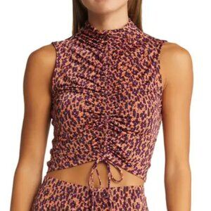 Open Edit Women’s Ruched Crop Top – XL